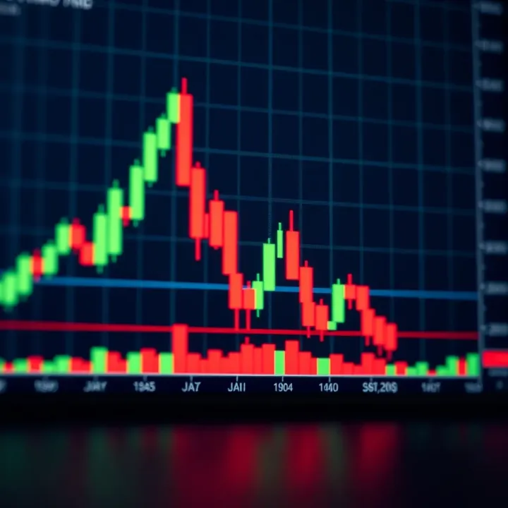 Chart showing bullish engulfing candlestick pattern indicating potential upward trend