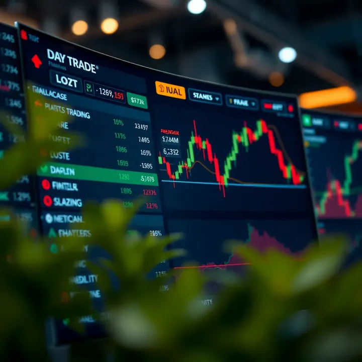 Interface showing comparison of leading UK day trading platforms with key features highlighted