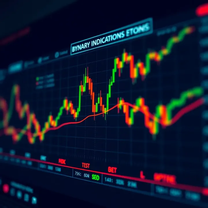 Graph displaying various technical indicators used in binary options trading