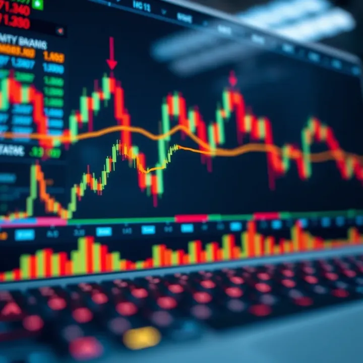 Illustration of trading indicators and tools overlaid on a digital trading platform interface