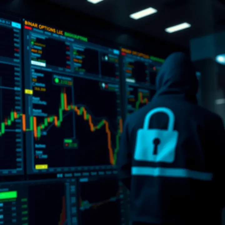 Conceptual graphic showing security and legal compliance in binary options trading in Brazil