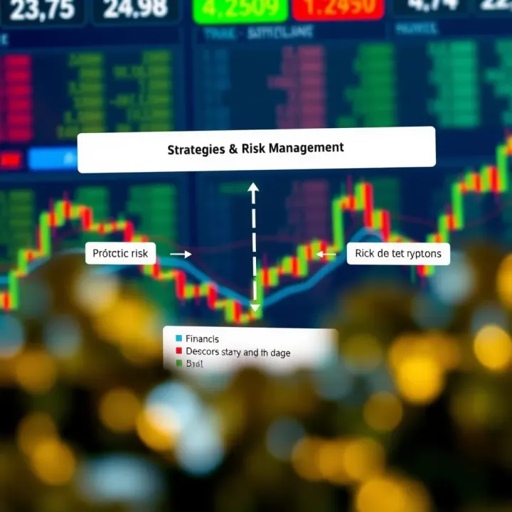 Diagram showing common strategies and risk management techniques in binary options trading
