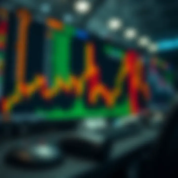 Visual representation of advanced strategies and risk management in binary options