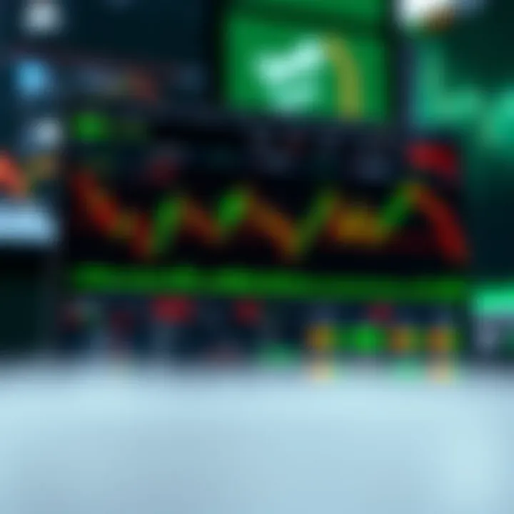 Digital trading platform interface showing binary options charts and asset selections