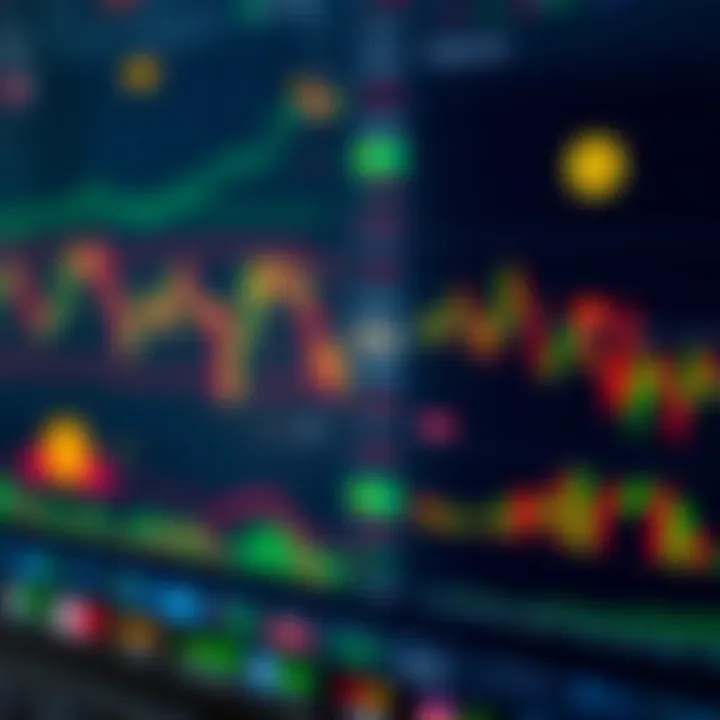 User interface displaying various cryptocurrency charts and trading tools on a digital platform