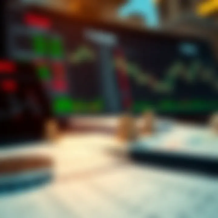 Effective Strategies and Risk Management in Binary Options Illustration of strategic elements like risk analysis charts and financial documents for binary options investment