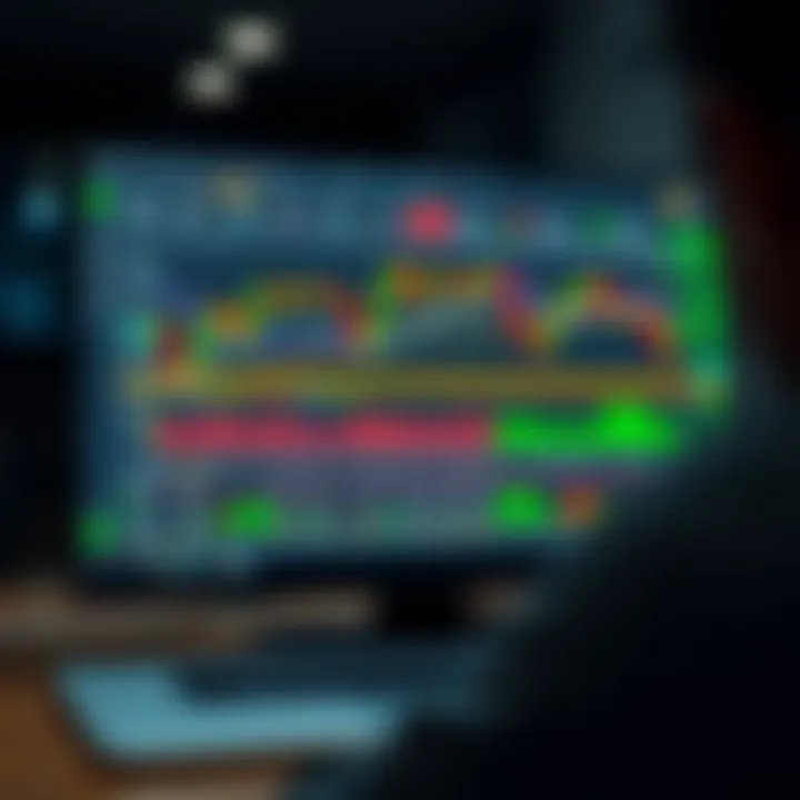 Detailed binary options trading platform interface showing charts and asset selection