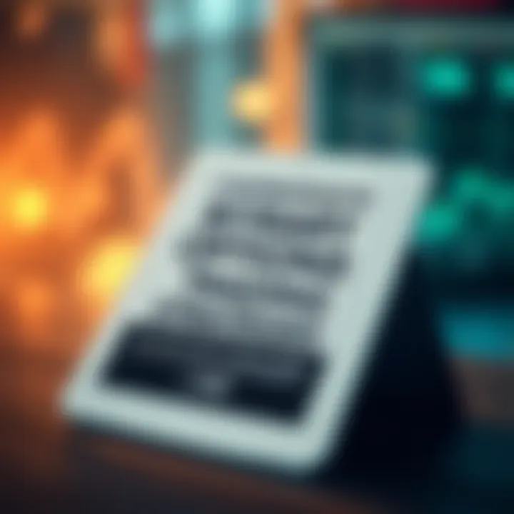 Digital book displaying binary options trading strategies on a tablet