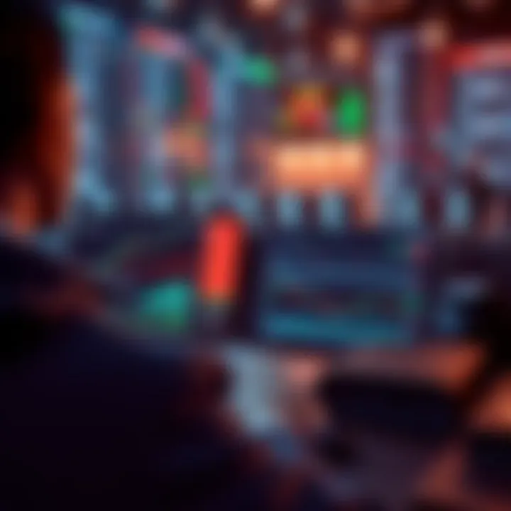 Strategic Development of Trading Techniques on a Simulated Platform Conceptual illustration of strategic financial planning using a demo trading platform