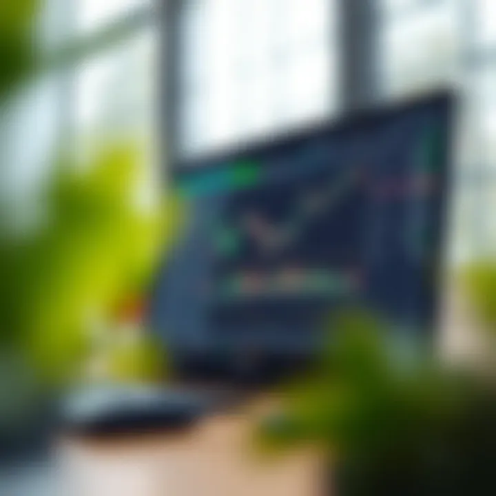 Screenshot of a trading platform showing a demo account interface with charts and virtual funds