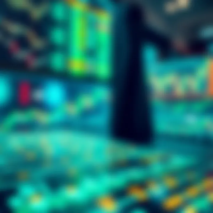 Illustration of a digital platform connecting traders and followers in real-time