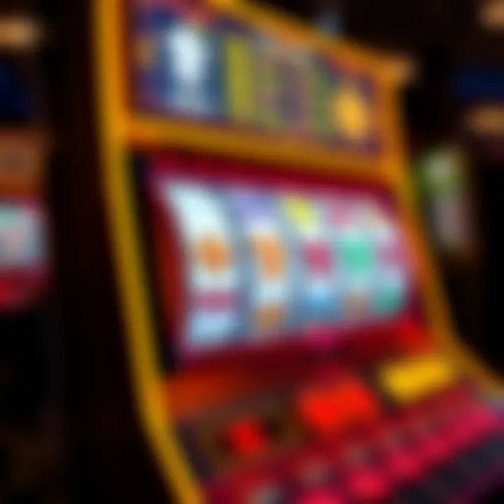 Virtual slot machine interface displaying reels and symbols for practice play