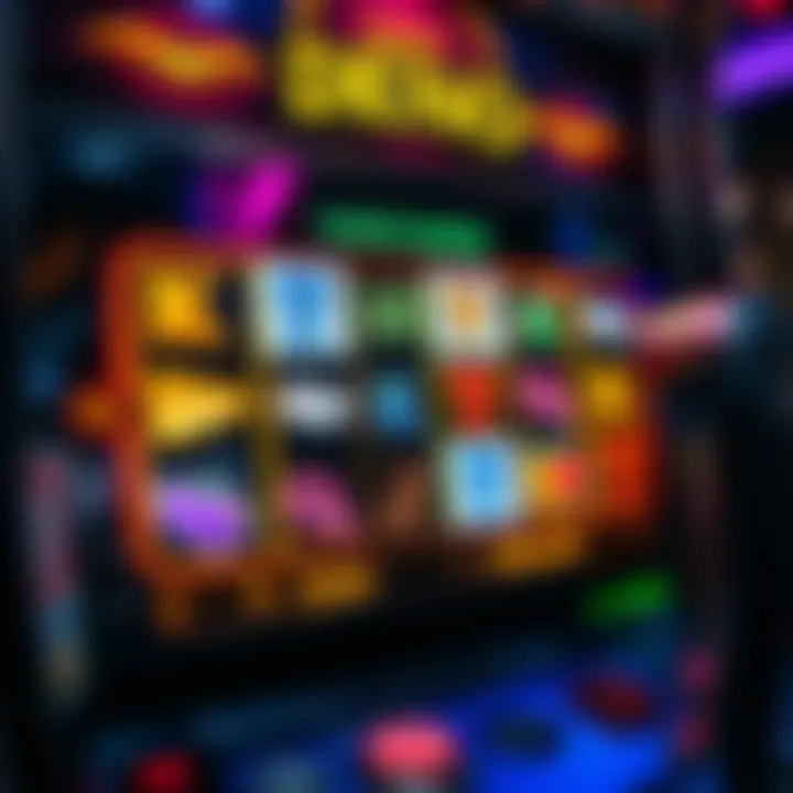 Slot machine interface displaying various symbols in a demo mode