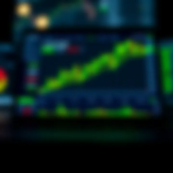 Illustration showing a digital trading platform interface displaying virtual funds in a demo account