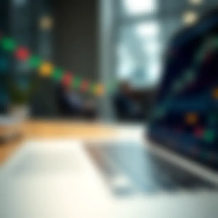 Graph showing growth trends on a digital trading platform for mini index demo account