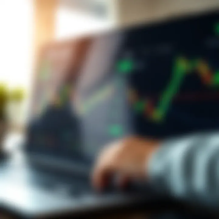 Comparison between a demo account and real investment account on a digital dashboard