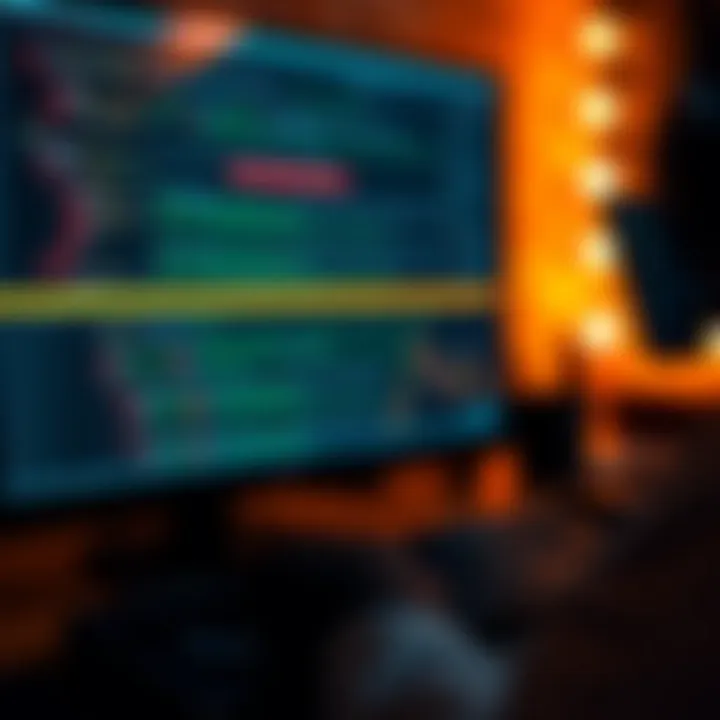 Code editor with programming scripts for automated binary options trading robot