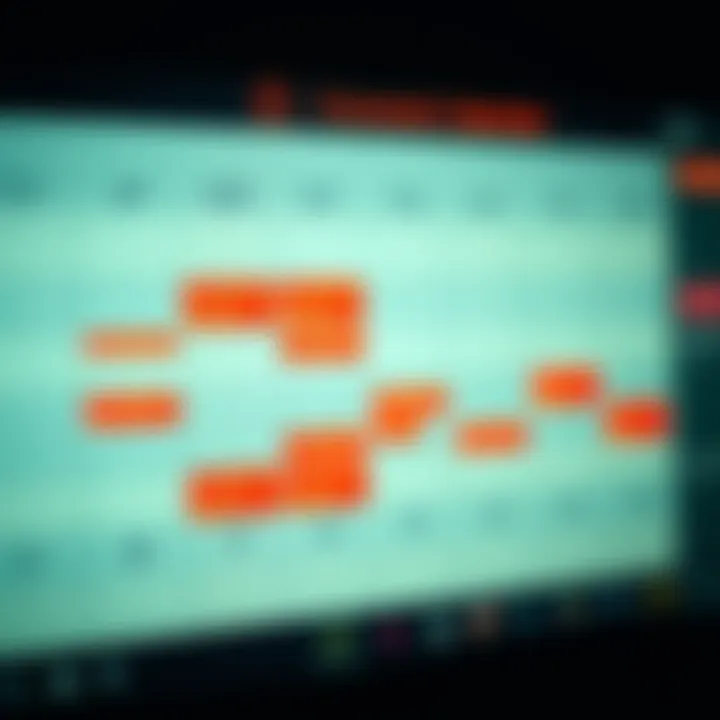 Economic calendar showing dates and financial event icons on a digital screen