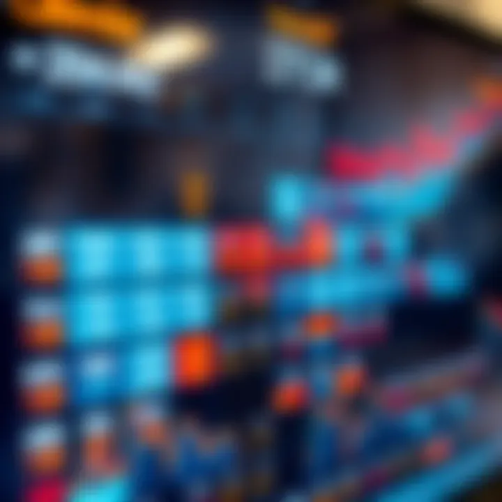 Economic calendar displaying various financial event dates and data releases on a digital screen