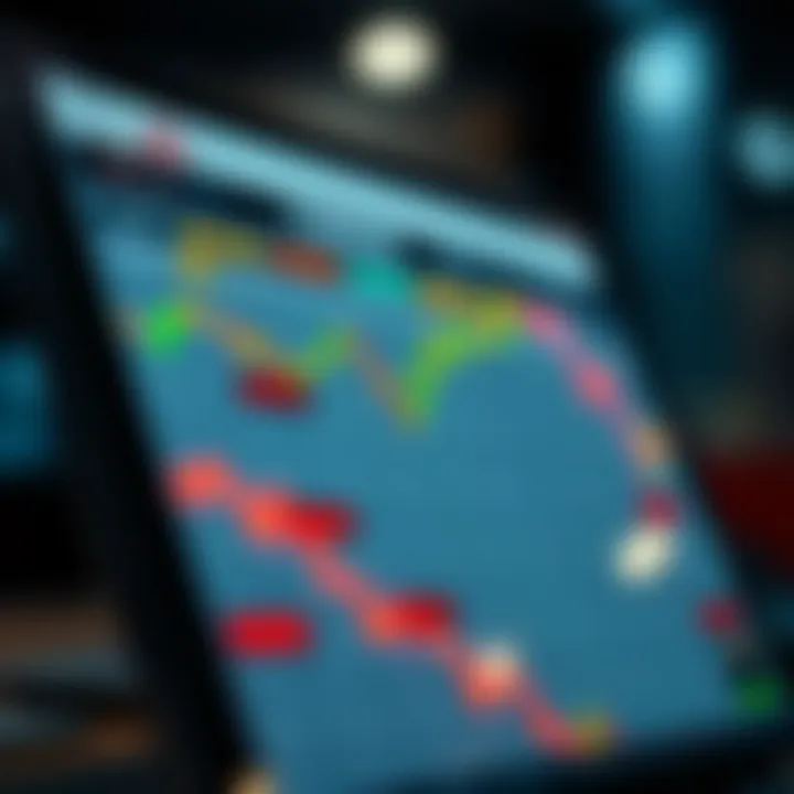 Economic calendar interface displaying key forex market events and indicators