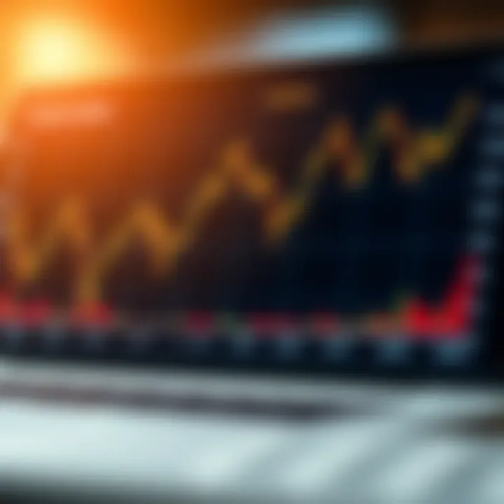 Graph showing economic indicators with data trends used for investment decisions