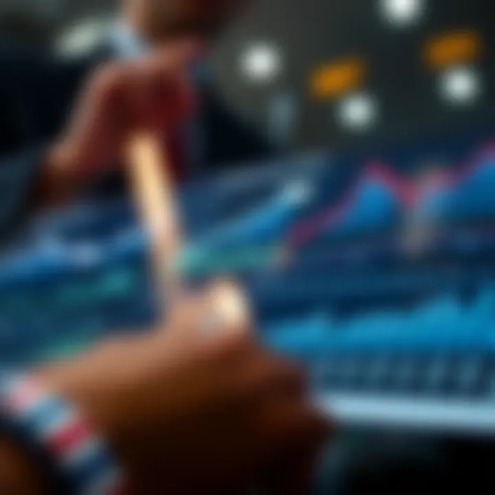 Graph and charts depicting economic indicators influencing investment decisions