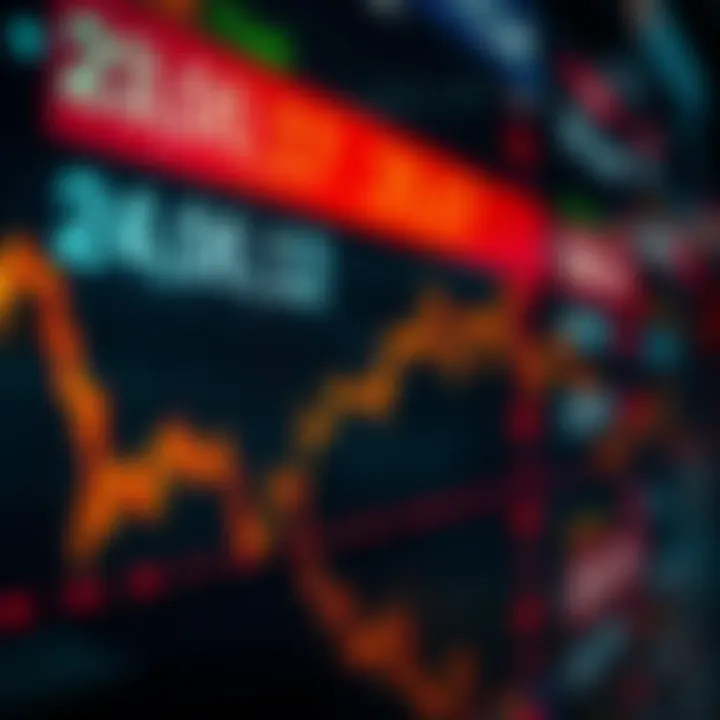 Currency exchange rates fluctuating on a digital trading screen