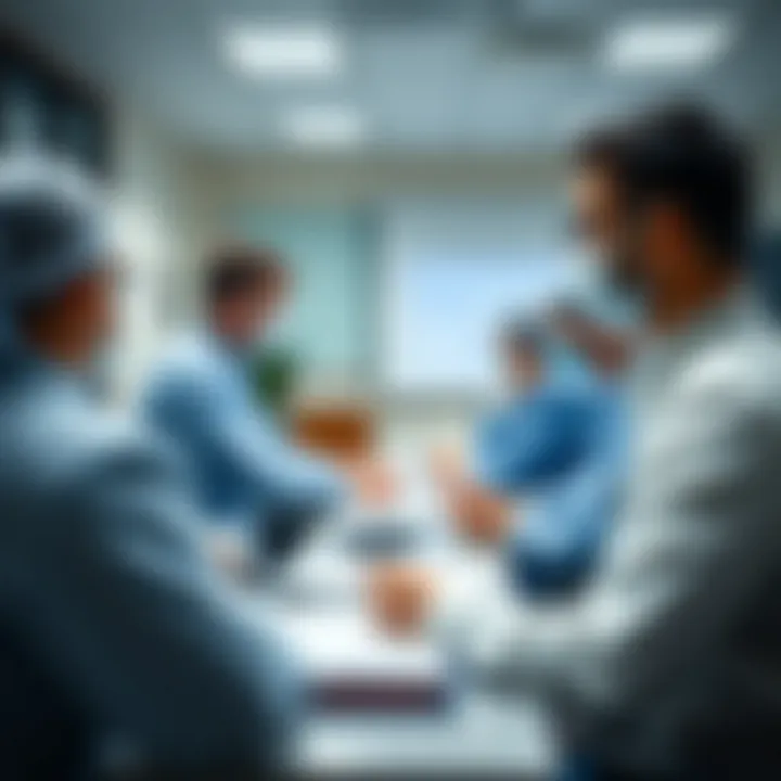Medical staff attending a training session focused on safety measures and error prevention in healthcare