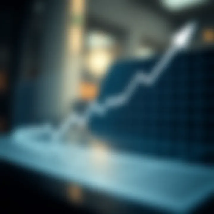 Graph showing upward trend representing potential profit in binary options trading