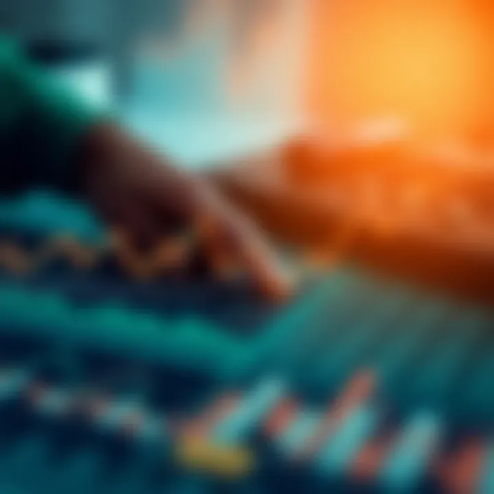 Graph and chart symbols illustrating market analysis and economic trends