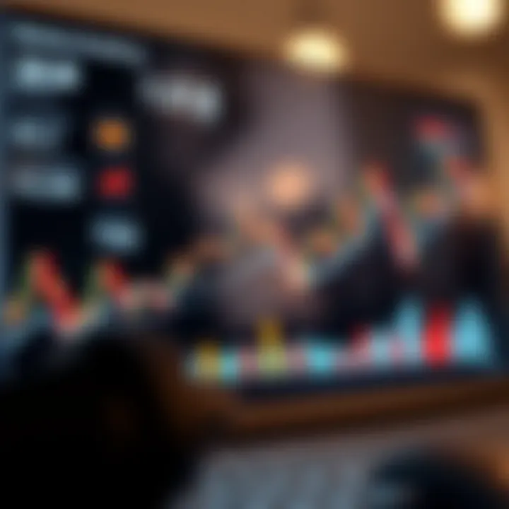 Graph showing market trends and data analysis for business strategy