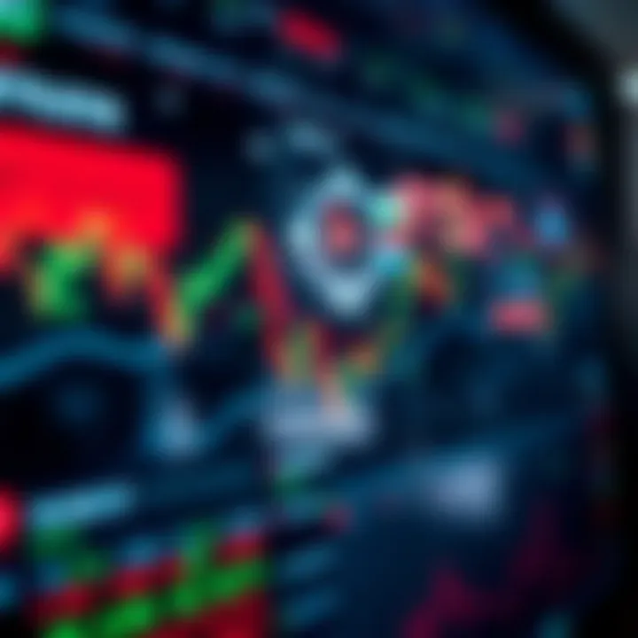 Visual representation of currency exchange rates and financial data analytics for Forex trading