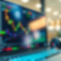 User interface of a Brazilian day trading platform displaying stock charts and trading tools