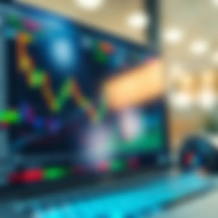 User interface of a Brazilian day trading platform displaying stock charts and trading tools