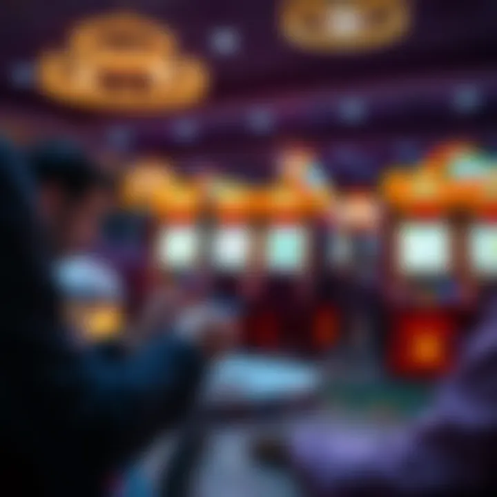 Practicing Slot Games Safely Using a Demo Account Player using a digital device to practice slot games without real money