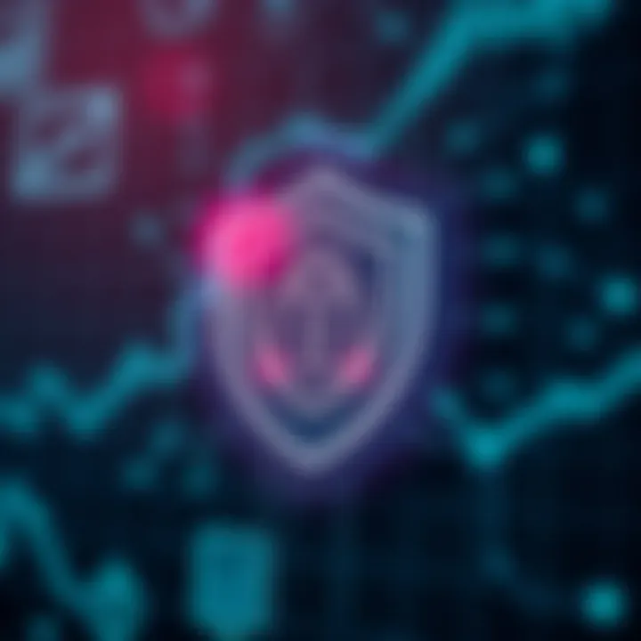 Illustration showing a secure digital shield symbolizing regulation and investor protection in binary options trading