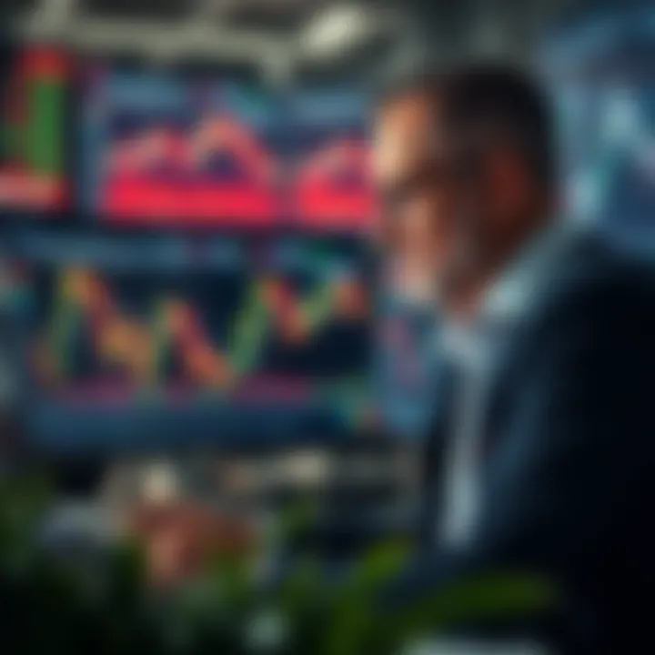 Trader analyzing a clean price chart without indicators for market decision making