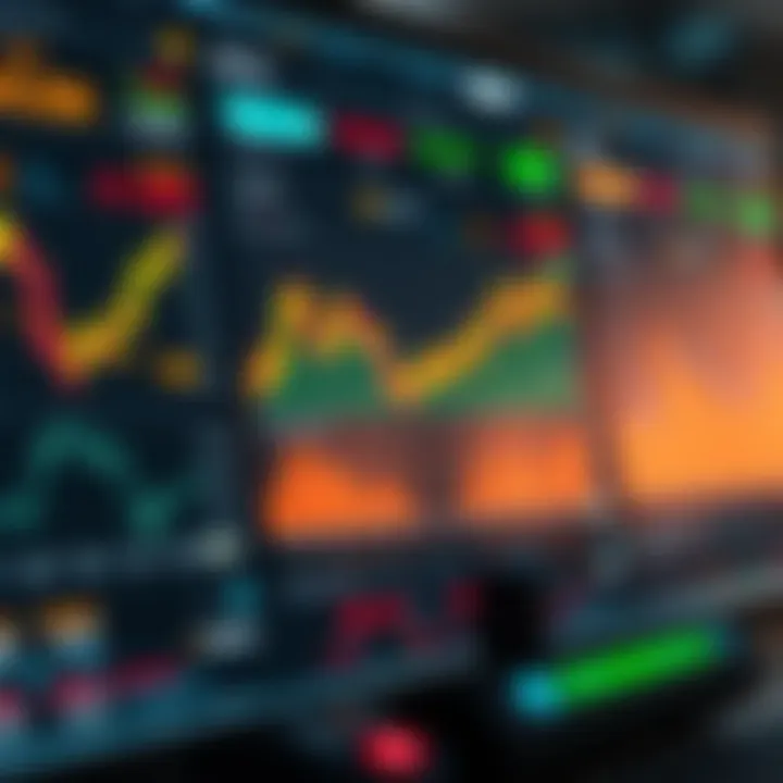 Trading Tools for Secure Decision Making in Rapid Market Environments Dashboard with trading tools and indicators used for making secure decisions in fast-paced trading