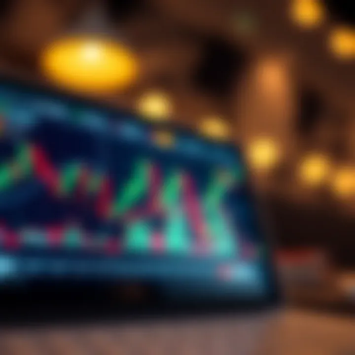 Chart displaying candlestick patterns demonstrating price movements in financial trading
