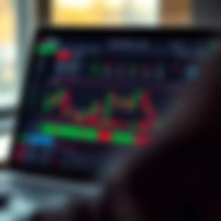 User interface of a trading application displaying virtual portfolio performance