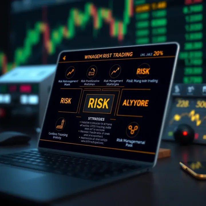 Effective Risk Management and Strategies for CFD Day Trading Diagram illustrating risk management techniques and strategy components in day trading CFDs