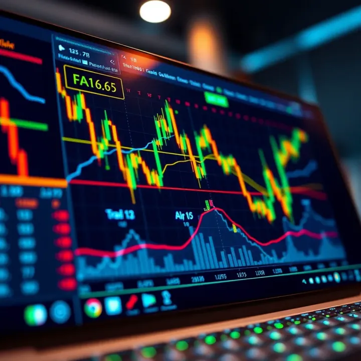 Trading Platform Features for Day Trading Trading platform interface with charts and market data for day trading