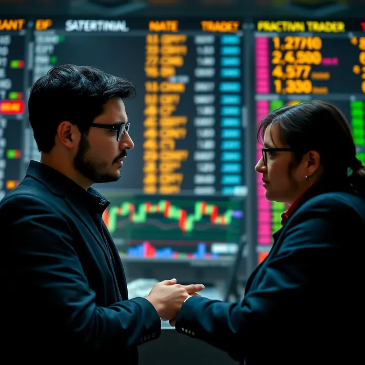 Illustration of selecting professional traders based on performance metrics and risk assessment for investment replication