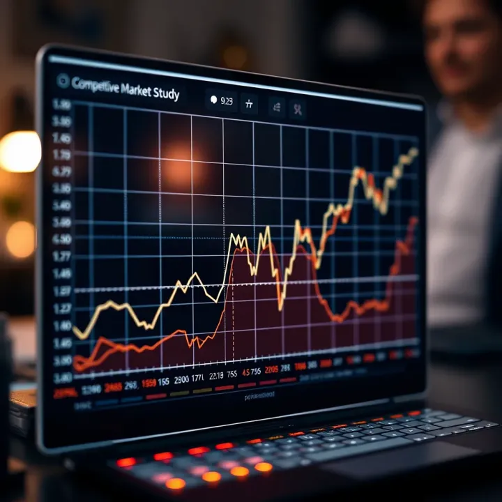 Graph illustrating data insights from competitive market study