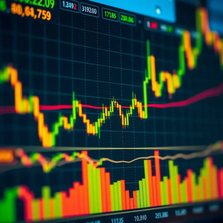 Chart displaying price movements and trading indicators for day trading analysis