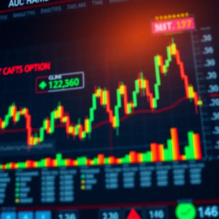 Graph showing binary options trading trends and strategy performance