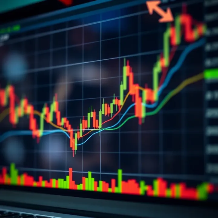 Candlestick chart illustrating price movements in trading