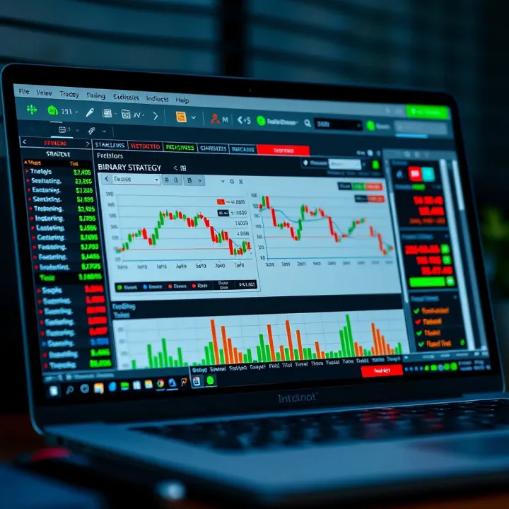 Configuring Excel Tools for Binary Options Strategies Graphical interface of an Excel sheet with trading strategy indicators and risk management tools