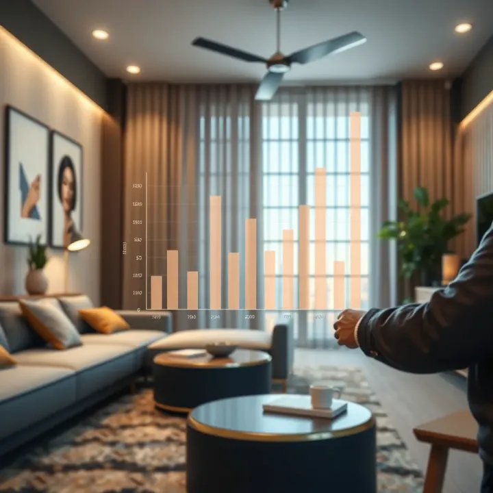 Consumer Behavior and Market Dynamics in Interior Design Graph showing consumer behavior and market dynamics in interior design sector
