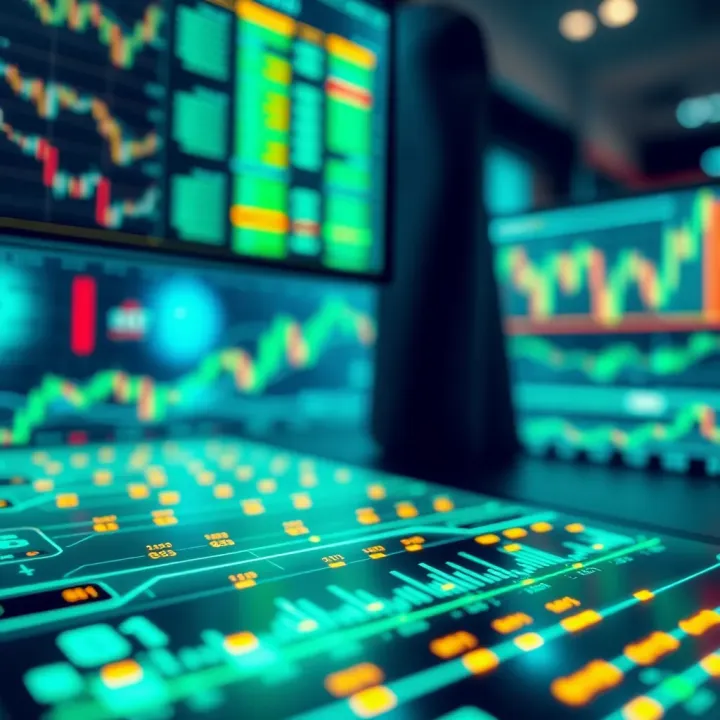 Illustration of a digital platform connecting traders and followers in real-time